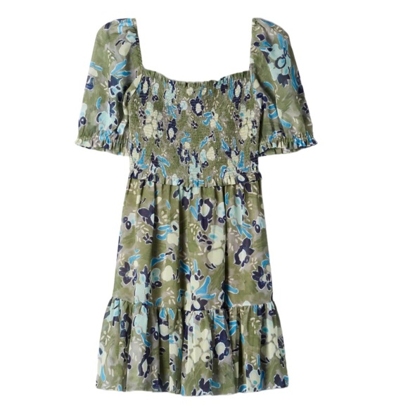 Wilfred Laken Short Sleeve Mini Dress in Sage Frost/Blues Sz M - Picture 6 of 16